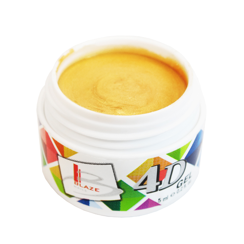 4D Gel - гель-пластилін об'ємний золотий, Gold, 5 мл